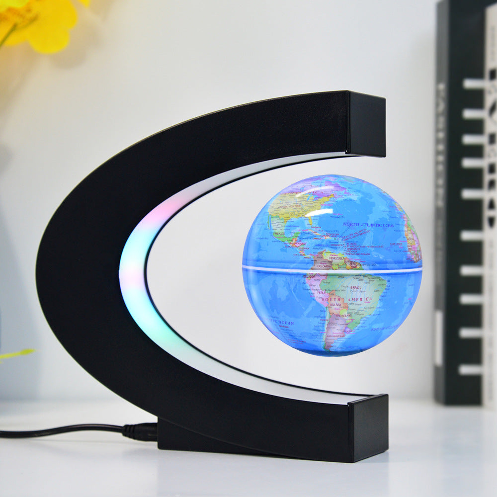 Globo Terráqueo Levitante Magnético con Luz LED — Decoración Escritorio Premium