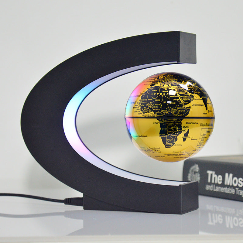 Globo Terráqueo Levitante Magnético con Luz LED — Decoración Escritorio Premium