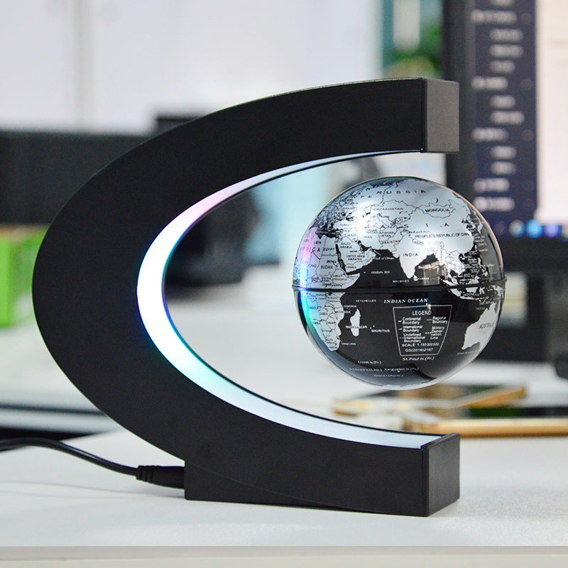 Globo Terráqueo Levitante Magnético con Luz LED — Decoración Escritorio Premium