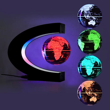 Globo Terráqueo Levitante Magnético con Luz LED — Decoración Escritorio Premium