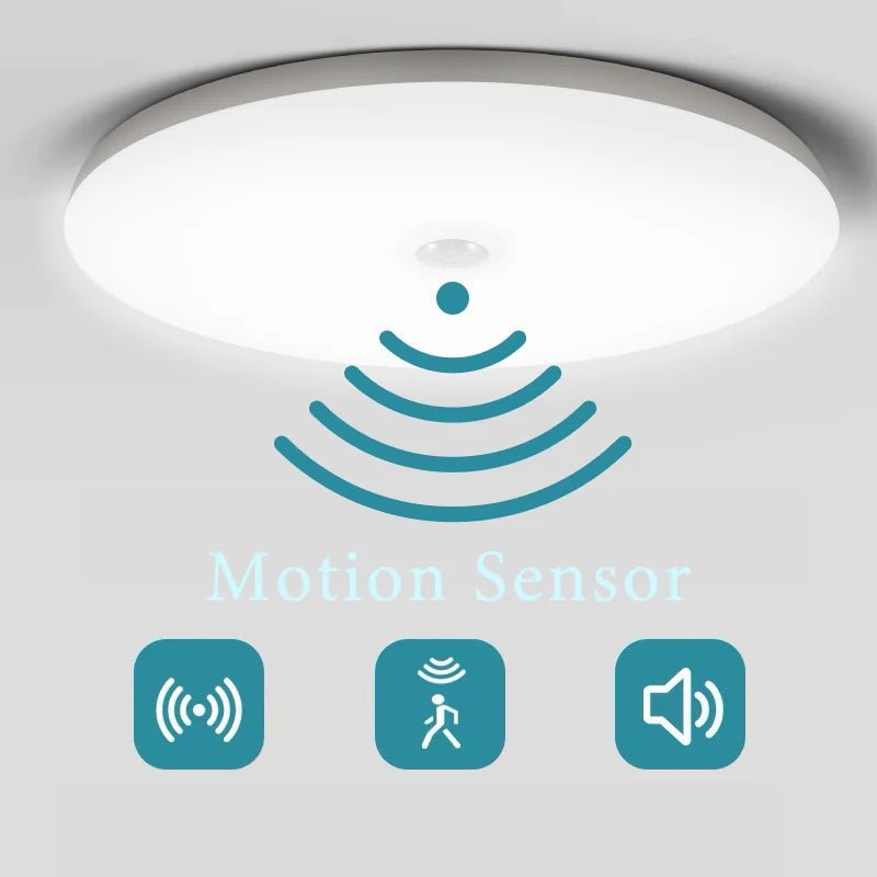 Motion Sensor PIR LED Ceiling Lamp 110V 220V Corridor Bedroom Toilet Light Human Body Induction - HN Smart Living